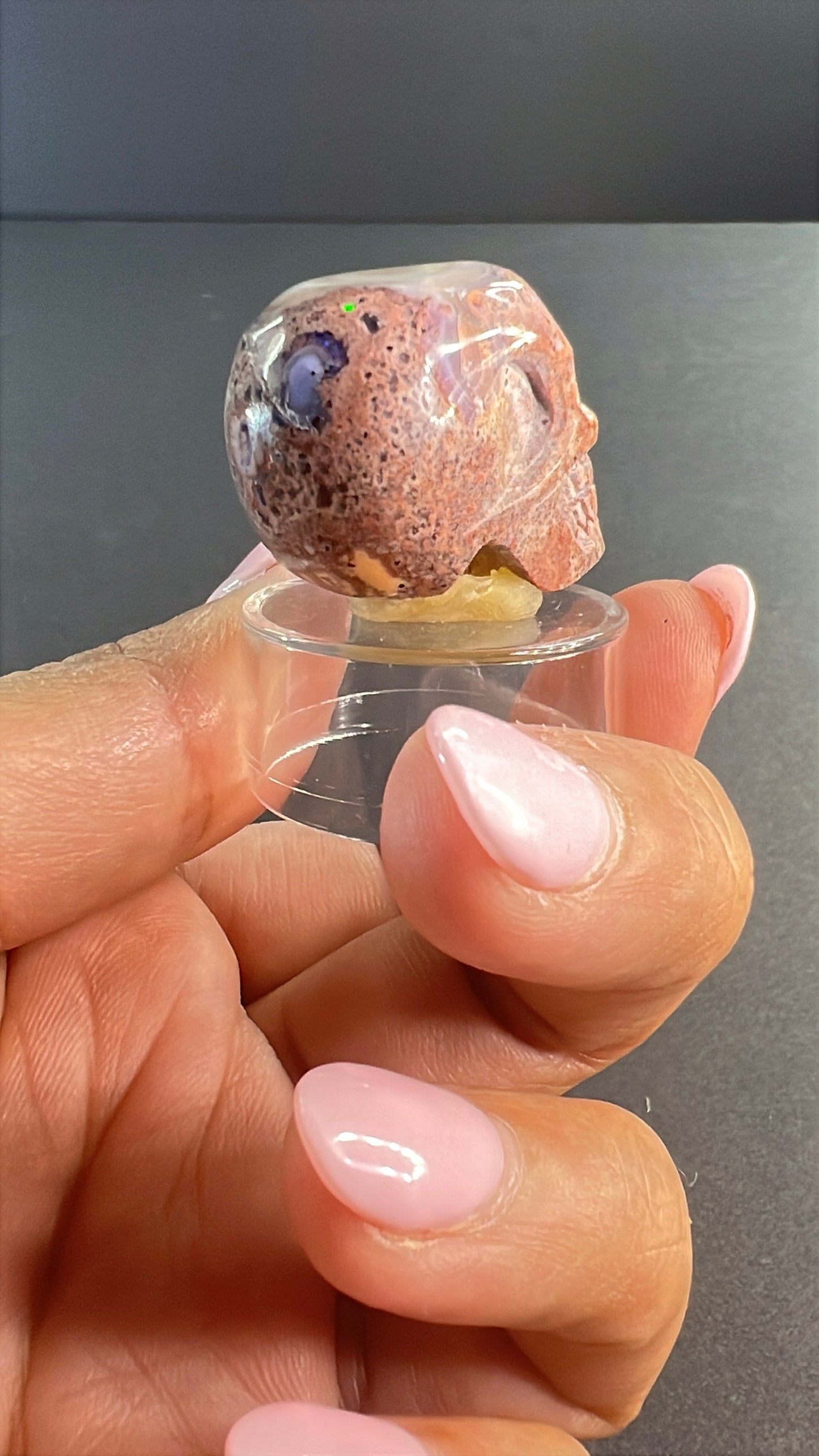 Mexican Cantera Opal Skull “Horchata”