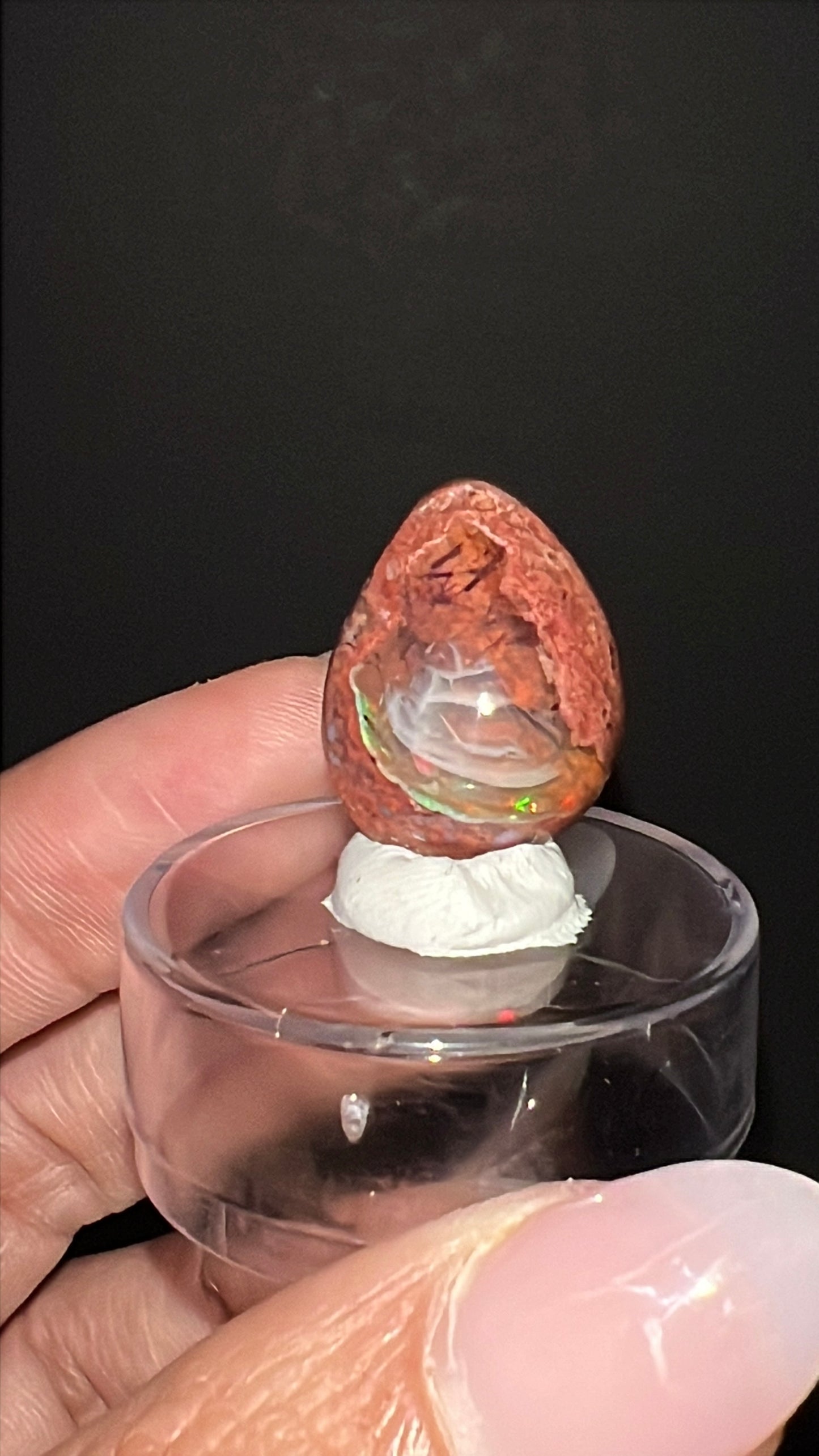 “Phantom Flame”Mexican Cantera Opal | 18.84 ct | Mexico