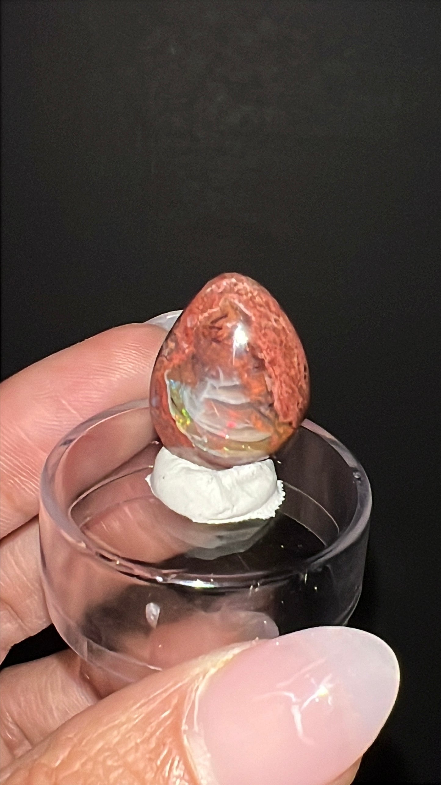 “Phantom Flame”Mexican Cantera Opal | 18.84 ct | Mexico