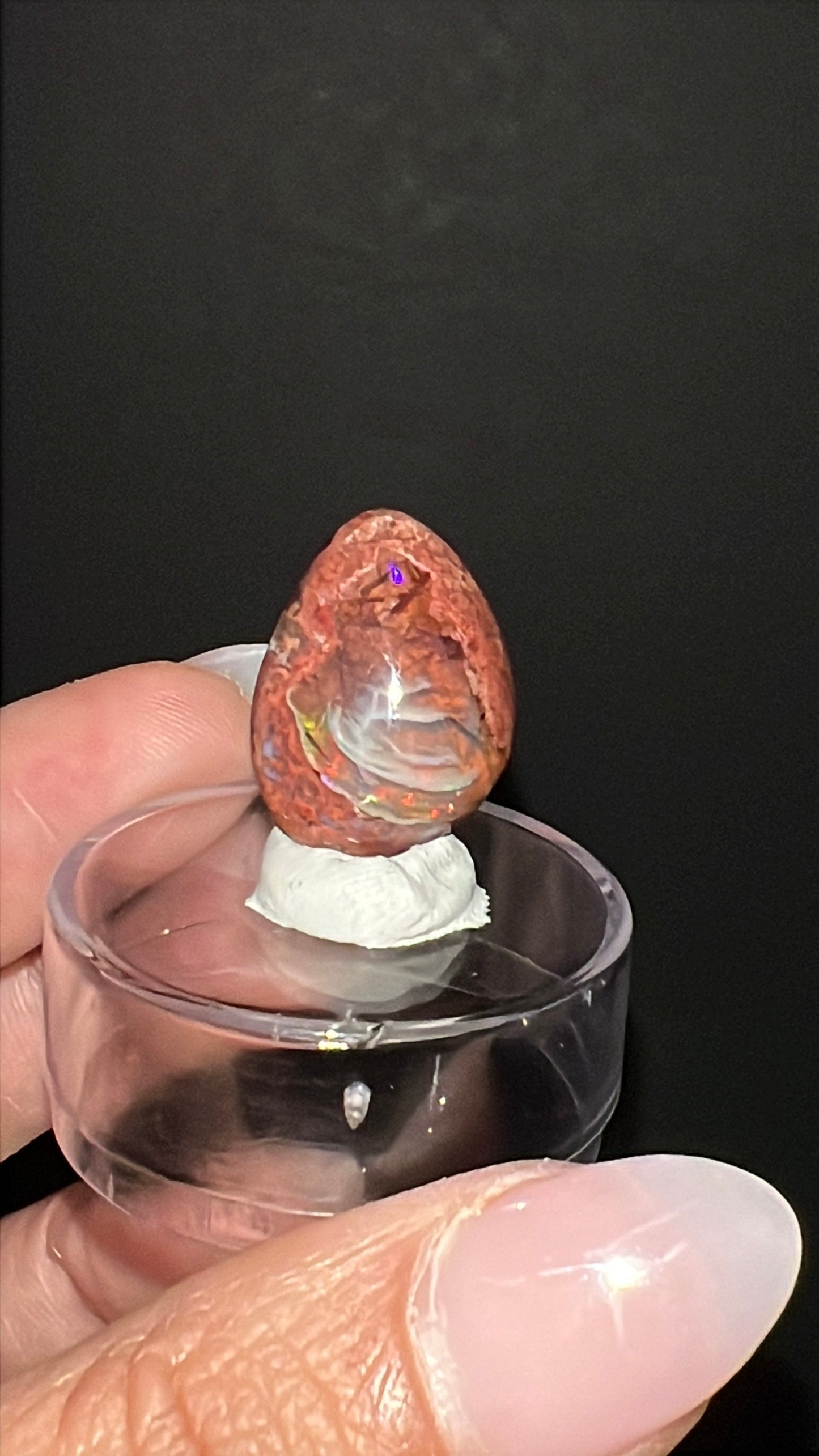 “Phantom Flame”Mexican Cantera Opal | 18.84 ct | Mexico