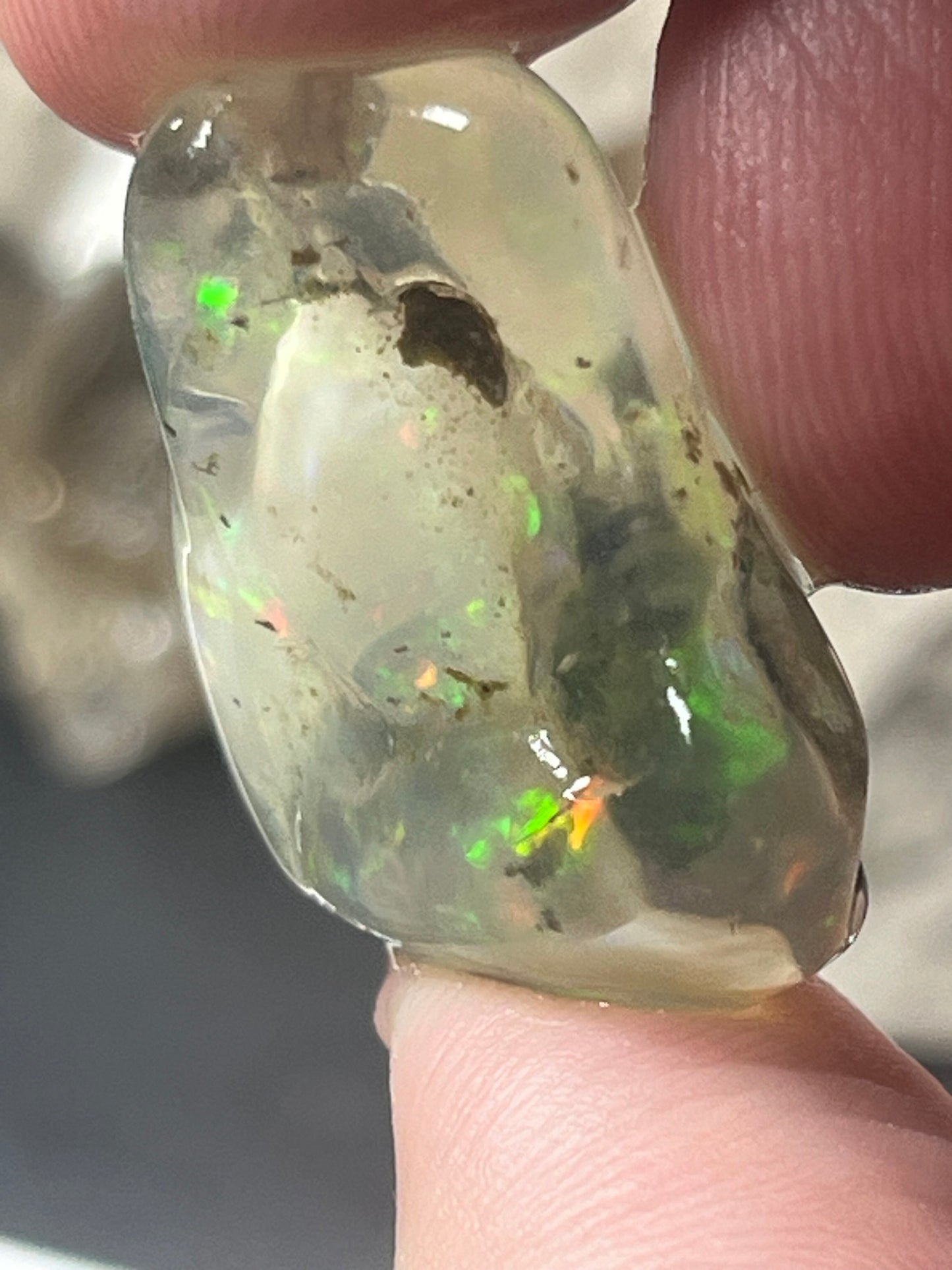 53.5 Ct Ethiopian Welo Hydrophane "Phantom" Water Opal.