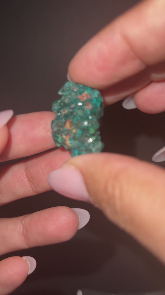 Whisper Shard Dioptase Cluster on Matrix | 10g | Congo