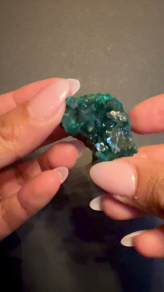 Emerald Glow Dioptase on Matrix | 32g | Congo